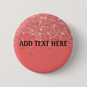 Add Text Dripping Glitter Button