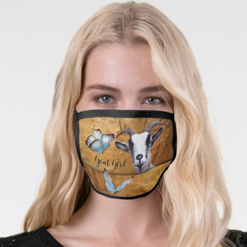 Add Text _ Faux Leather Bubba Goat Face Mask