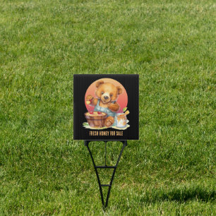 add text fresh honey bear vendors sign