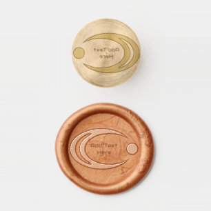 Add Text Here Coffee Gold Impression Stationery Wax Seal Stamp