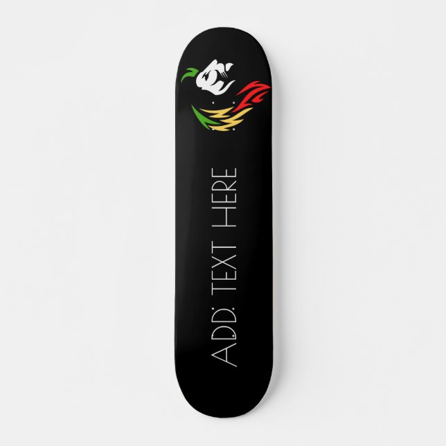 ADD TEXT Lion Skateboard (Front)