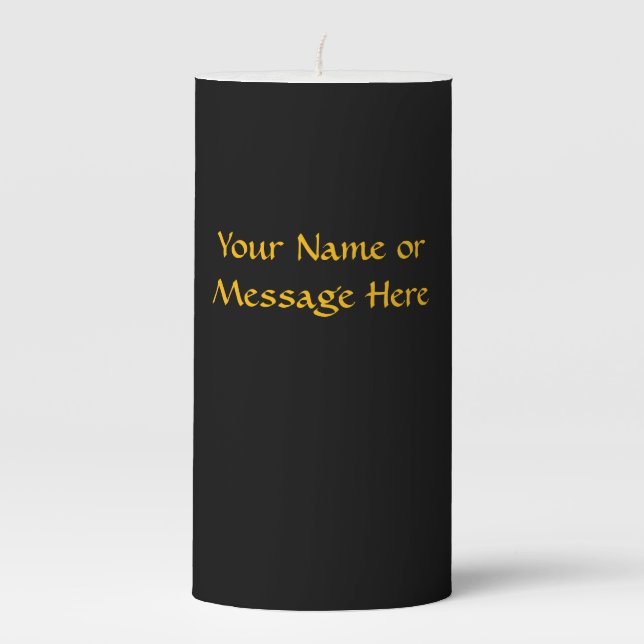 Add Text Matching Kwanzaa Green Red Black Medium Pillar Candle (Front)