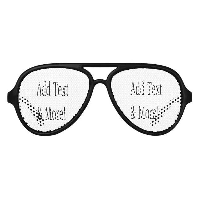 Add Text & More! Customize Your Own Personalized Aviator Sunglasses (Front)