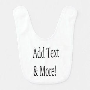 Add Text & More! Customize Your Own Personalized Baby Bib