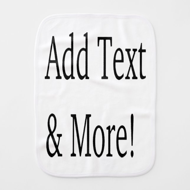 Add Text & More! Customize Your Own Personalized Baby Burp Cloth (Front)