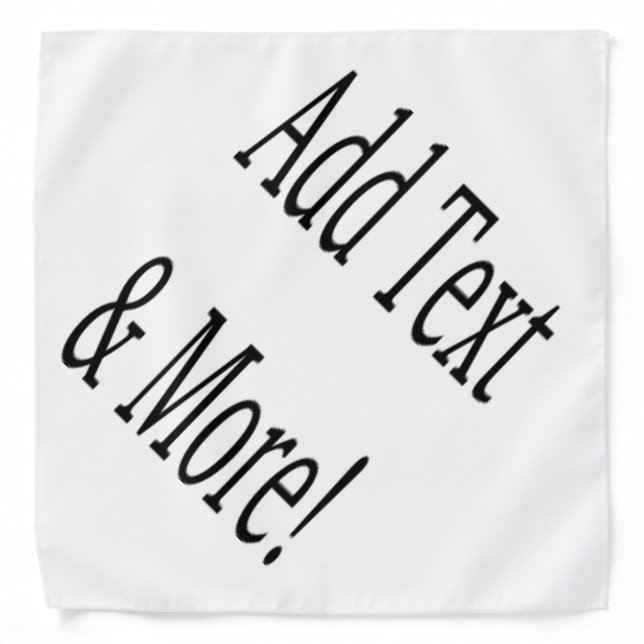 Add Text & More! Customize Your Own Personalized Bandana (Front)