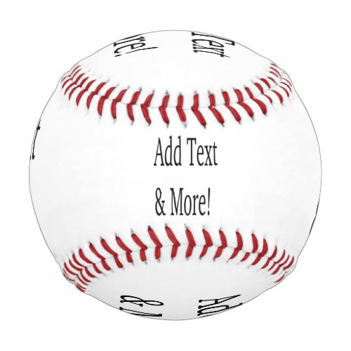 Add Text  More Customize Your Own Personalized Baseball