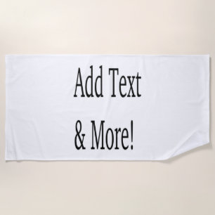 Add Text & More! Customize Your Own Personalized Beach Towel