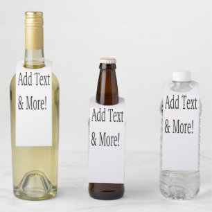 Add Text & More! Customize Your Own Personalized Bottle Hanger Tag