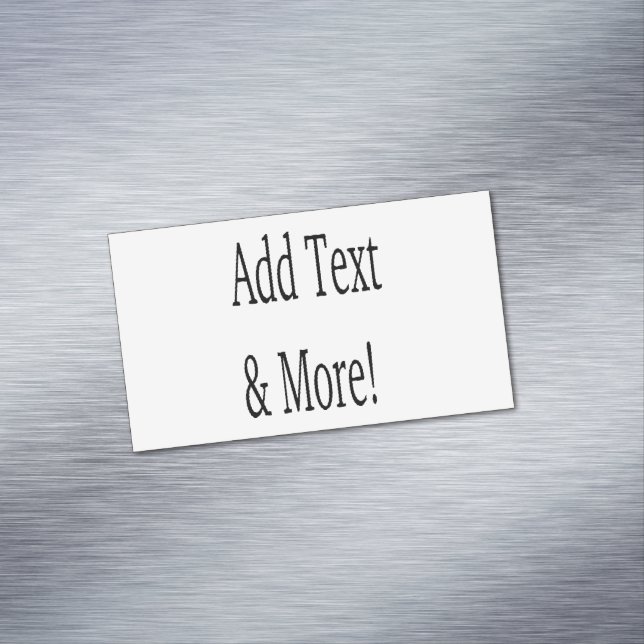 Add Text & More! Customize Your Own Personalized Business Card Magnet (In Situ)