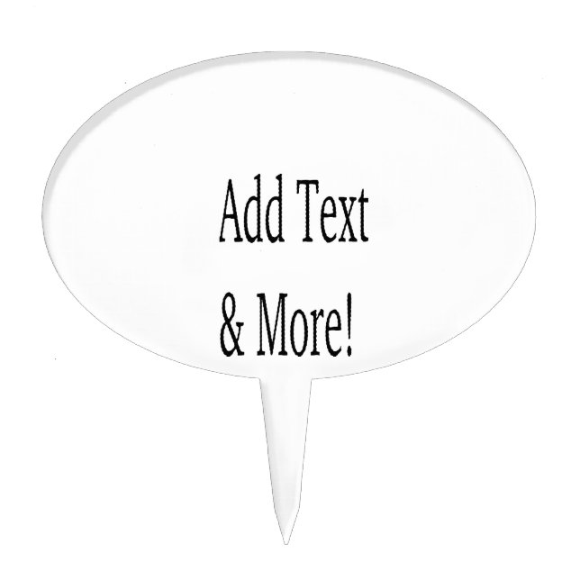 Add Text & More! Customize Your Own Personalized Cake Topper (Front)