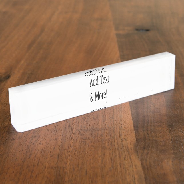 Add Text & More! Customize Your Own Personalized Desk Name Plate (Side)
