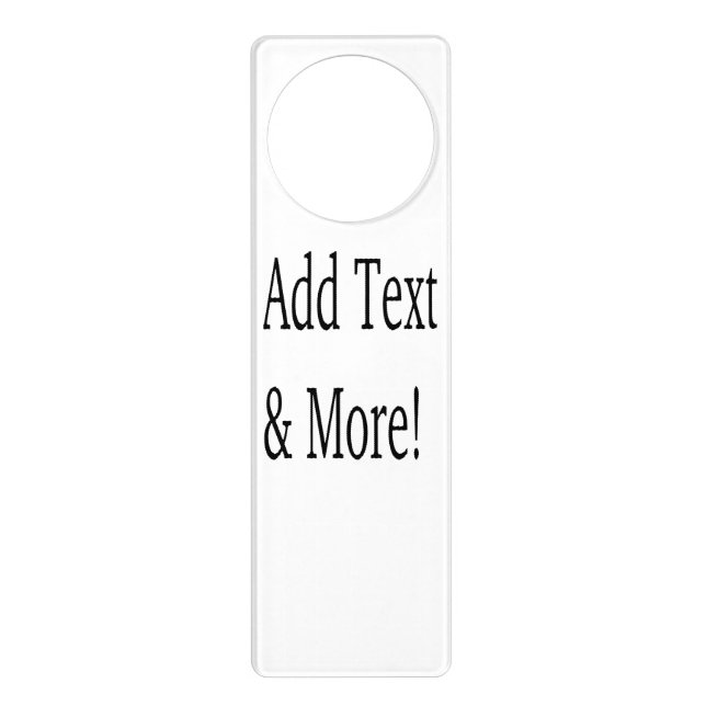 Add Text & More! Customize Your Own Personalized Door Hanger (Front)