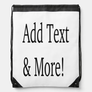 Add Text & More! Customize Your Own Personalized Drawstring Bag