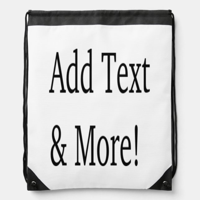Add Text & More! Customize Your Own Personalized Drawstring Bag (Front)