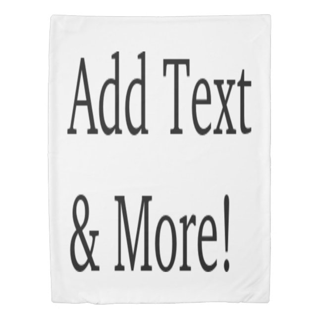 Add Text & More! Customize Your Own Personalized Duvet Cover (Front)