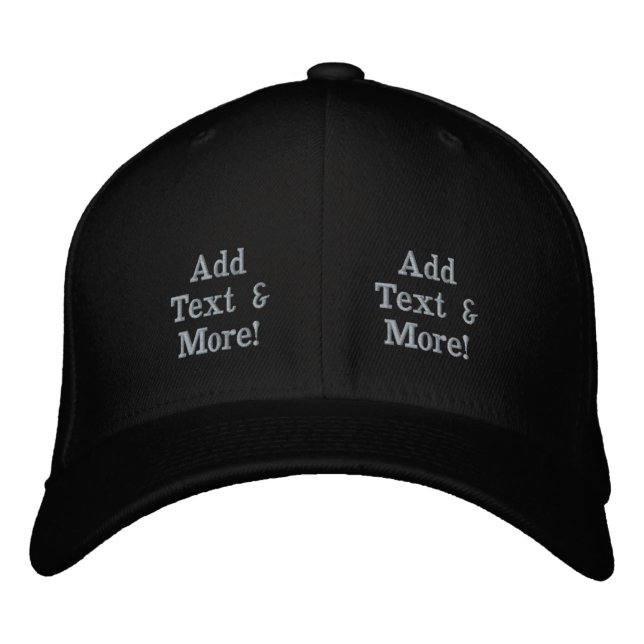 Add Text & More! Customize Your Own Personalized Embroidered Baseball Cap (Front)