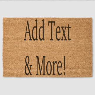 Add Text & More! Customize Your Own Personalized Fiber Doormat