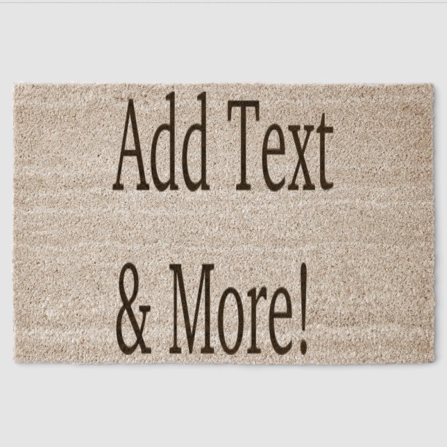 Add Text & More! Customize Your Own Personalized Fiber Doormat (Front)
