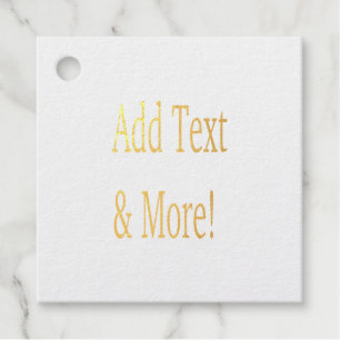Add Text & More! Customize Your Own Personalized Foil Favor Tags
