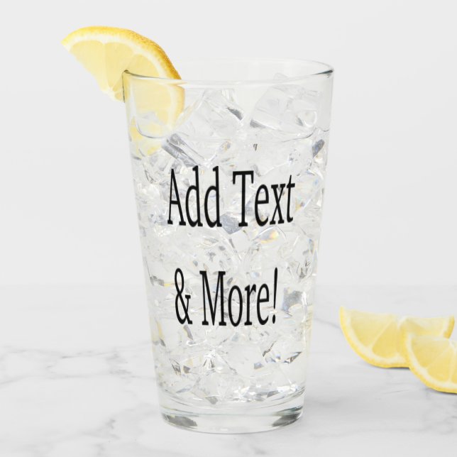 Add Text & More! Customize Your Own Personalized Glass (Front Ice)