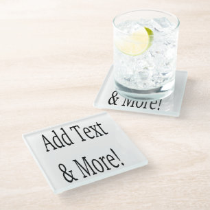 Add Text & More! Customize Your Own Personalized Glass Coaster