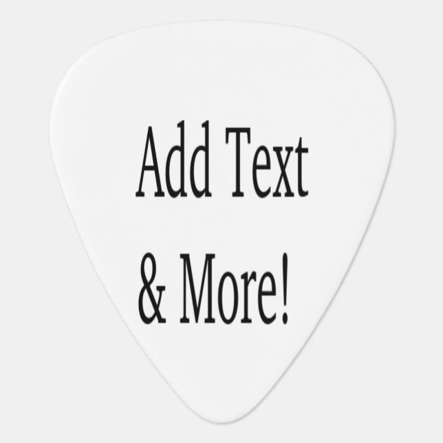 Add Text & More! Customize Your Own Personalized Guitar Pick (Front)