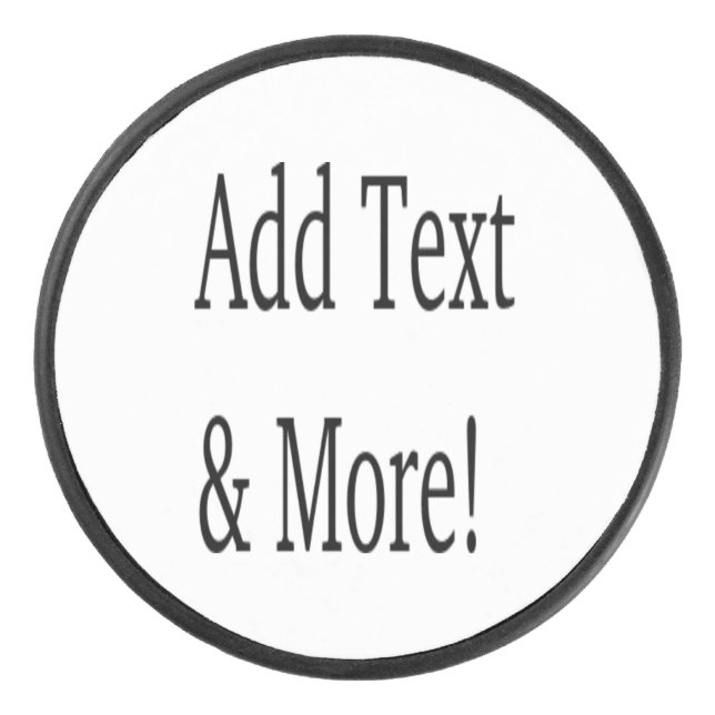 Add Text & More! Customize Your Own Personalized Hockey Puck (Front)