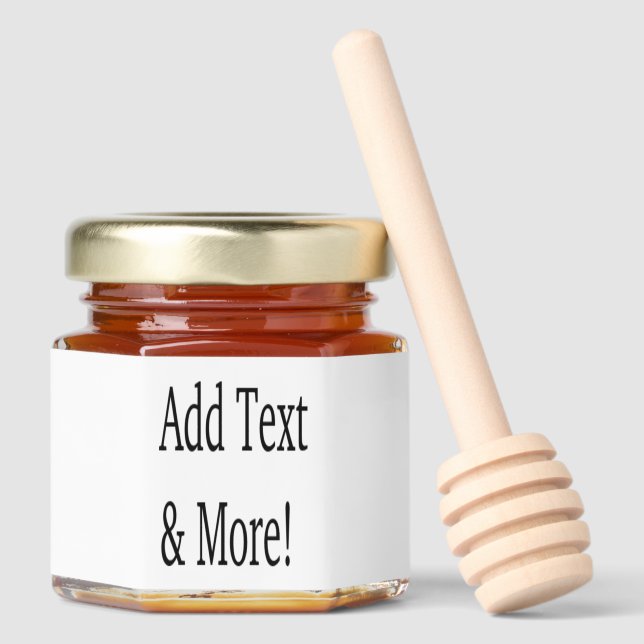 Add Text & More! Customize Your Own Personalized Honey Jar Favors (Front)