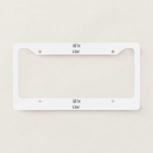 Add Text & More! Customize Your Own Personalized License Plate Frame