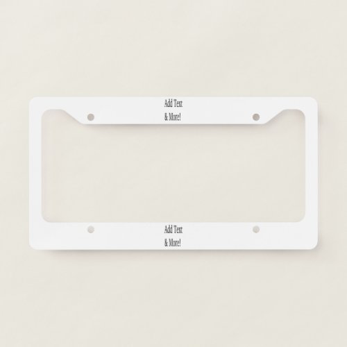 Add Text  More Customize Your Own Personalized License Plate Frame