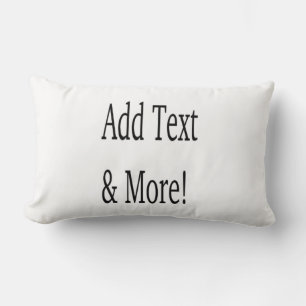 Add Text & More! Customize Your Own Personalized Lumbar Pillow
