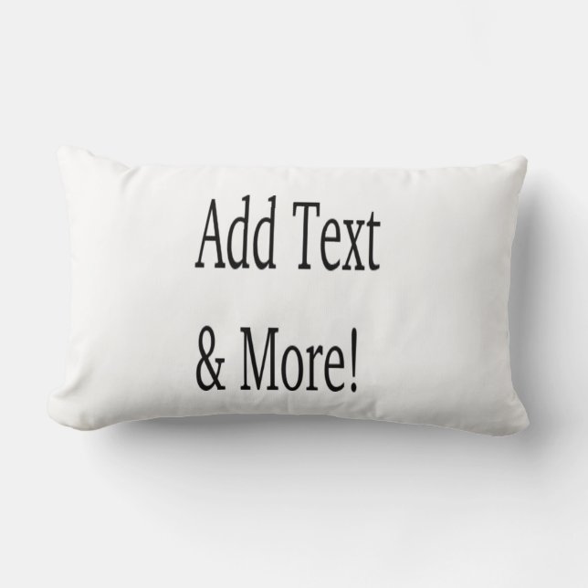Add Text & More! Customize Your Own Personalized Lumbar Pillow (Front)