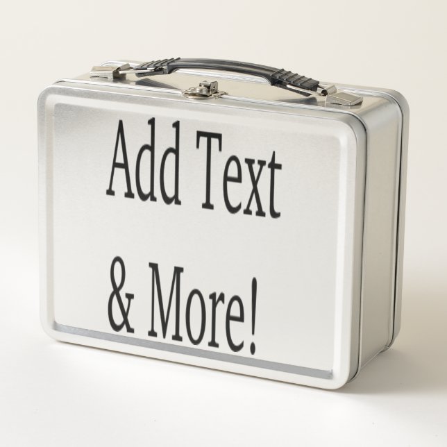 Add Text & More! Customize Your Own Personalized Metal Lunch Box (Front)