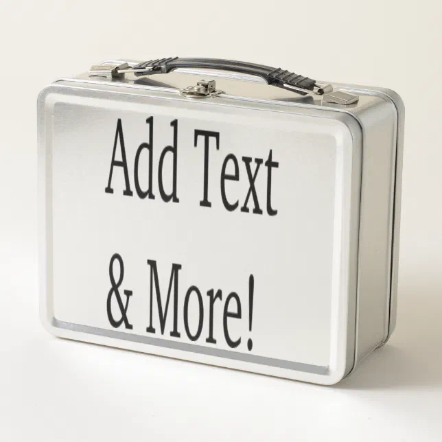 Add Text & More! Customize Your Own Personalized Metal Lunch Box | Zazzle