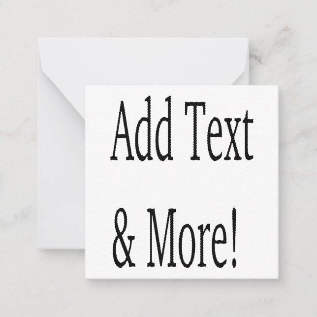 Add Text & More! Customize Your Own Personalized Note Card (Front)