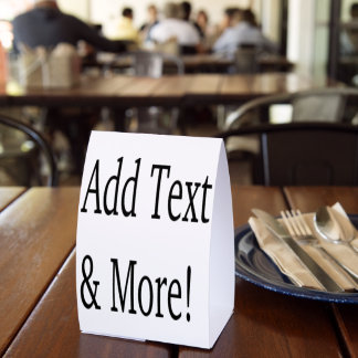 Add Text & More! Customize Your Own Personalized Paper Table Tent