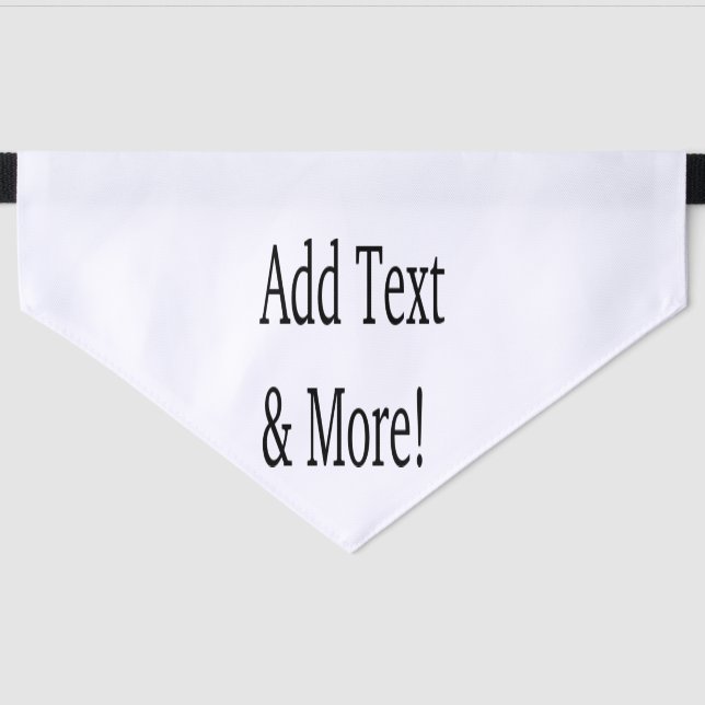 Add Text & More! Customize Your Own Personalized Pet Bandana Collar (Front)