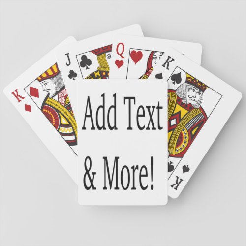 Add Text  More Customize Your Own Personalized Playing Cards