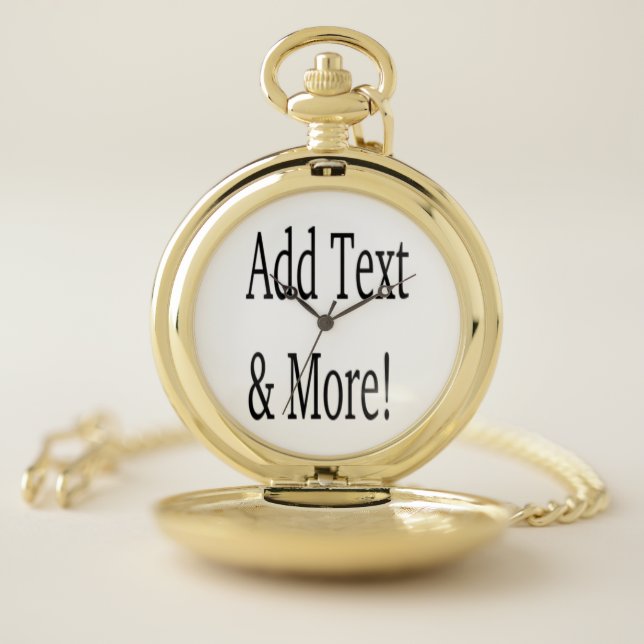 Add Text & More! Customize Your Own Personalized Pocket Watch (Inside)