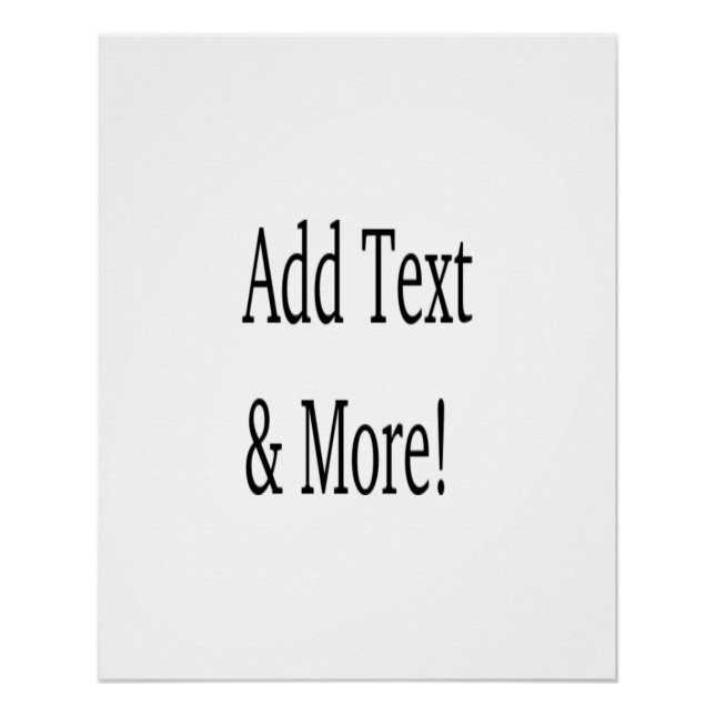 Add Text & More! Customize Your Own Personalized Poster (Front)
