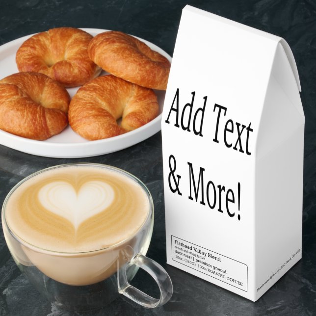 Add Text & More! Customize Your Own Personalized Roasted Coffee (Breakfast)
