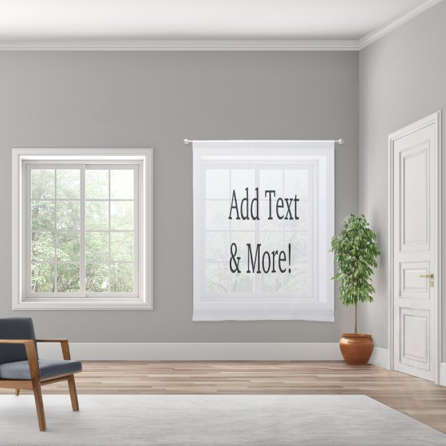 Add Text & More! Customize Your Own Personalized Sheer Curtains (Wide)