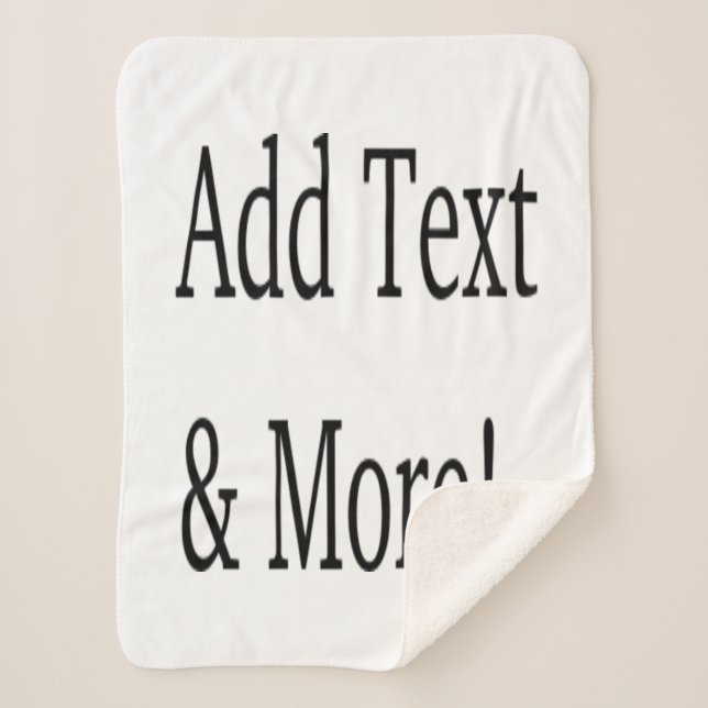 Add Text & More! Customize Your Own Personalized Sherpa Blanket (Front)