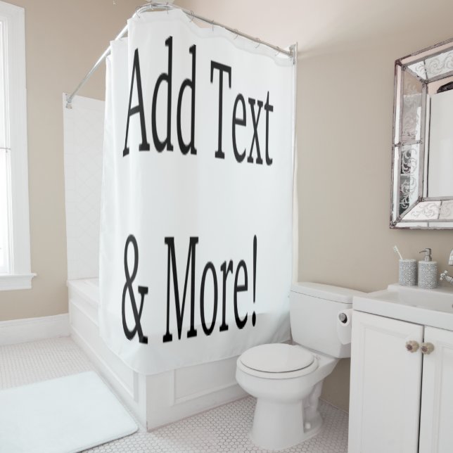 Add Text & More! Customize Your Own Personalized Shower Curtain (In Situ)