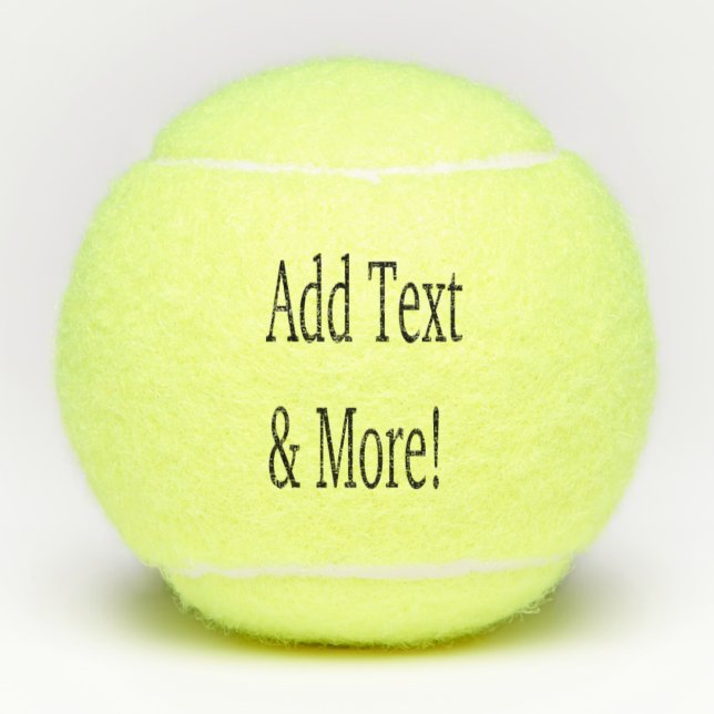 Add Text & More! Customize Your Own Personalized Tennis Balls (Front)