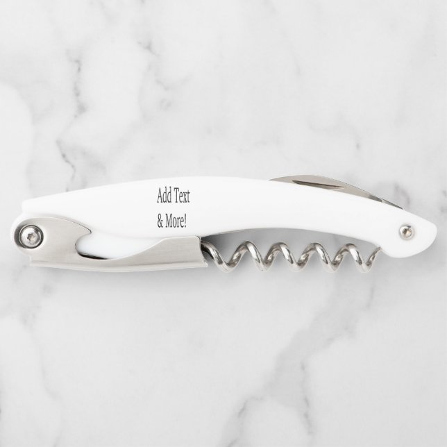 Add Text & More! Customize Your Own Personalized Waiter's Corkscrew (Front)