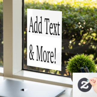 Add Text & More! Customize Your Own Personalized Window Cling