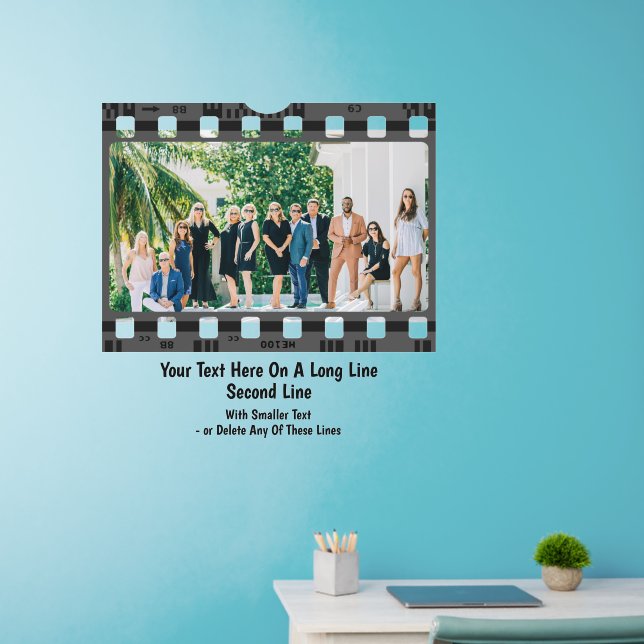 Add Text Name, Create Your Own Photo in this Frame Wall Decal (Home Office)