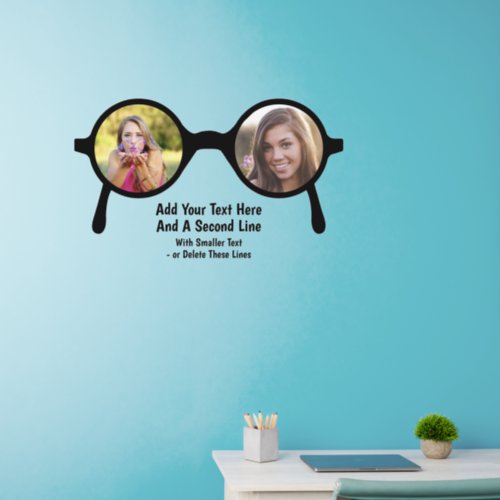 Add Text Name Create Your Own Photo in this Frame Wall Decal